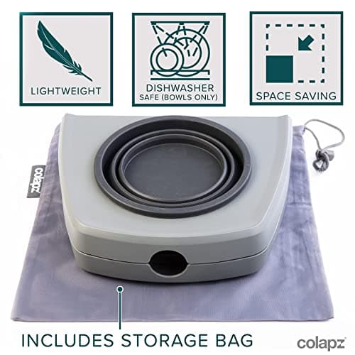 Colapz Collapsible Dog Bowls with Adjustable Raised Stand — view 4