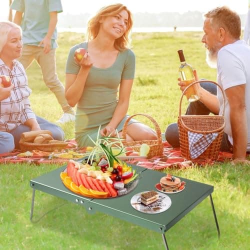 Space saving table, small camping table Bag included — view 2