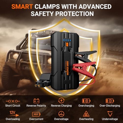 JDMCAR Jump Starter Power Pack - 5000A Portable Car Battery Booster — view 3