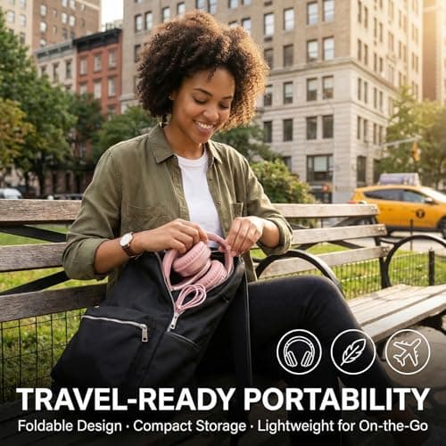 Zollexa Wired Over-Ear Headphones, Mic, 3.5mm Jack, USB-C Adapter, Gold — view 6