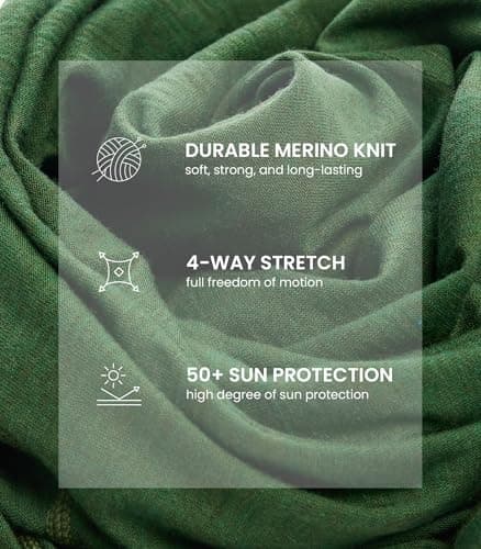 Merino.tech 100% Merino Wool Base Layer Men - 3 Collar Option (Large, 170 Grey Blue Hnly) — view 6