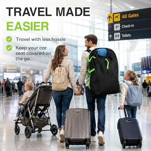 Goodaily Car Seat Travel Bag for Airplane, Foldable Oxford Fabric — view 2