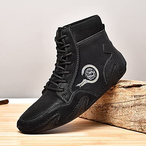 YIzdegg Hiking Shoes Men's Summer High Outdoor Shoes Orthopaedic, black, 8 — view 5