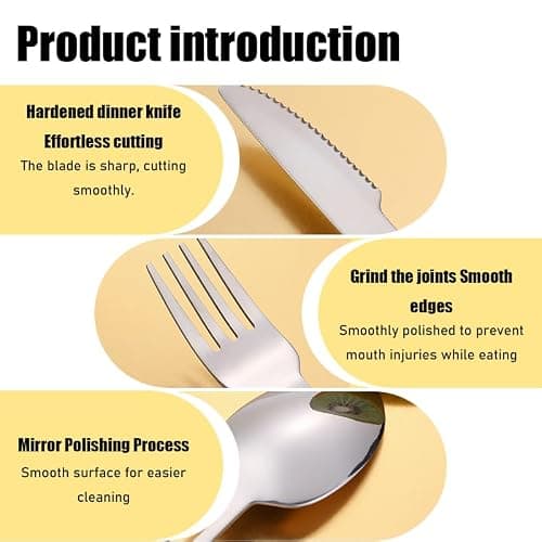3 PCS Camping Cutlery Set with Portable Pouch, Portable Cutlery Set, Stainless Steel Knife, Fork, Spoon, and Carabiner for Outdoor Travel, Hiking, Picnics, and Everyday Use, Durable, and Easy to Clean — view 4
