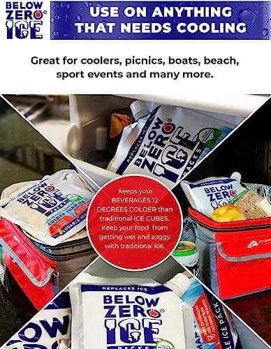 Below Zero Reusable All Day Ice Packs for Coolers, Medium 10"x9", 4 Pack — view 4