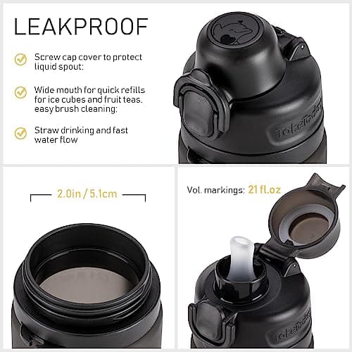 TakeToday collapsible water bottle (Black) — view 6