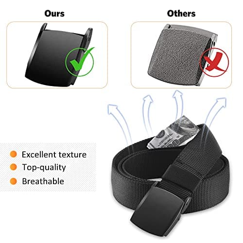 AGPTEK Travel Money Belt, Hidden Money Pouch, Anti-Theft Men Waist Wallet — view 2