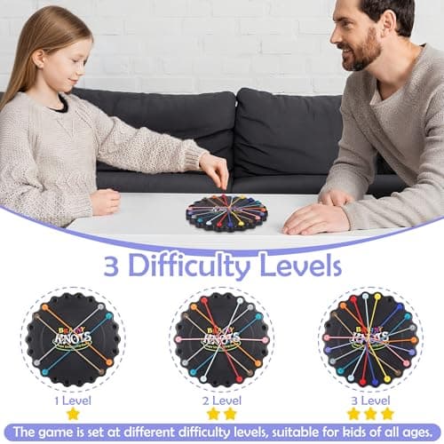 Fentar Brainy Knots Game, Twisted Rope Puzzle Game, Brain Games Strategy Challenge Toy, Portable IQ Puzzle Board Games for Kids and Adults Holiday Party Travel — view 3