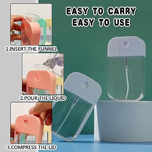 Eowppue 6-Pack Travel-Friendly Spray Bottle Set Refillable Cosmetic，Moisturizing Sprayer Box and Sanitizer Bottles - 45ml Capacity, Ideal for Outdoors and Travel — view 4