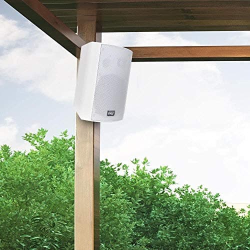 Pyle Wireless Speakers, Outdoor/Indoor Bluetooth Speakers, Wall Mounted, Waterproof, AUX IN, Compatible w/ Smartphone, Tablet, Laptop, Computer (Pair) — view 2