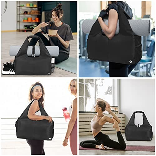 Sportsnew Yoga Mat bag, Gym Bag with Shoes Compartment and Wet Pocket, Yoga Tote Bag with Adjustable Strap for Daily Travel Pilates Office — view 6