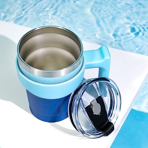 BJPKPK 300 ml Mini Tumbler with Lid, Straw & Handle, Insulated Steel Cup — view 5