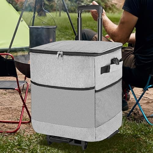 Cooler with Wheels and Handle Insulated Portable Wheeled Reusable — view 6