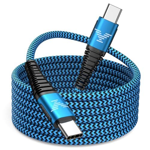 Aioneus 3M USB C to USB C Charger Cable [PD 60W], C to C Charger Cable Fast Charge USB C Braided Lead for iPhone 17 16 15 Pro Max, iPad Pro, Samsung S25 S24 S23 Ultra, Pixel 10 9, LG, Switch etc
