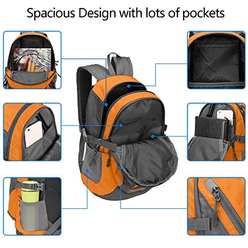 Bseash Small 15-20L Outdoor Hiking Backpack, Lightweight Waterproof Travel Daypack for Kids Girls Boys Camping Cycling Riding — view 3