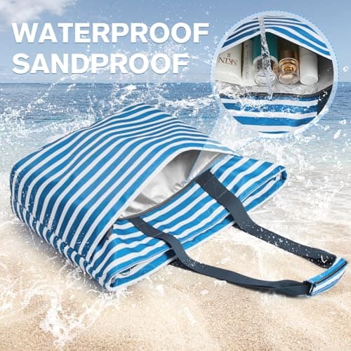 G4Free 30L/50L Waterproof Beach Bag for Women Sport Gym Tote Bag Large Capacity Shopping Shoulder Bag Casual Weekend Bag — view 3