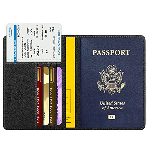 FINTIE Passport Holder Slim Travel Wallet RFID Blocking Card Case — view 2