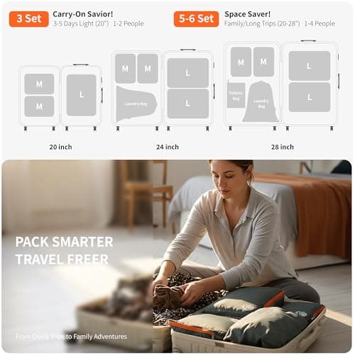 Cipway Compression Packing Cubes for Carry-On Luggage, 5 Set Expandable Compressible Travel Packing Organizers Essentials (Grey) — view 4