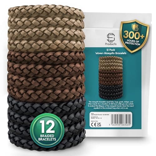 SC Products DEET Free Waterproof Anti Mosquito Repellent Bracelet (12-Pack)