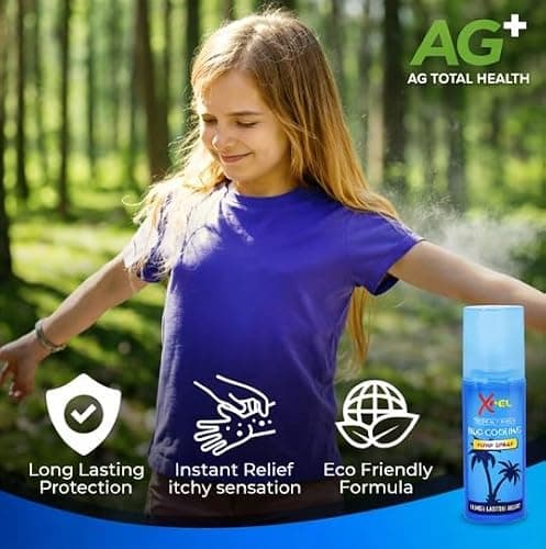 Bug Bite and Sting Relief Cooling Spray 70ml (3 Pack) - Features a Tropical Formula for Long-Lasting Relief - Exclusive AG Total Health Bundle — view 4