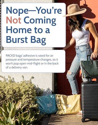 PACKD Prepaid & Prelabeled Shipping Bags for Clothes, Laundry, & Overflow - Waterproof, Tear-Resistant, Tamper-Sealed, Lightweight, Folds Flat Travel Packaging Bags - 3-Pc Bundle, 15" x 19" — view 6