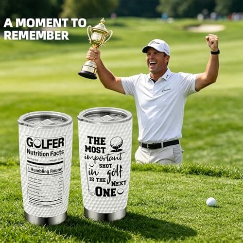 Gifts for Golfers - Funny Golf Ideas for Men Dad Husband Boyfriend Grandpa - 20oz Insulated Stainless Steel Golf Coffee Travel Mug Tumbler Cup - Birthday Valentine Fathers Day White Elephant Christmas — view 5