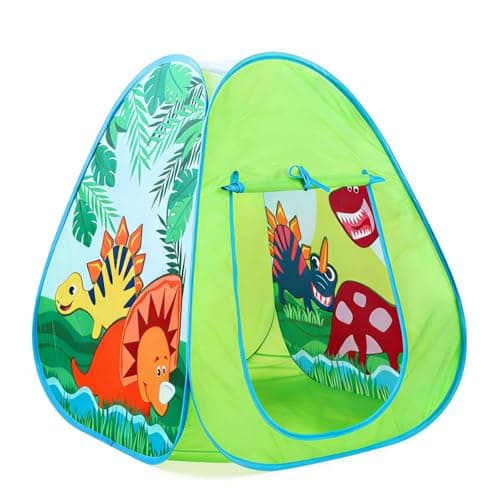 Dinosaur Kids Pop up Play Tent, Playhouse for Kids Indoor Outdoor, Foldable Toddler Tent, Toy House for Girls and Boys Gift