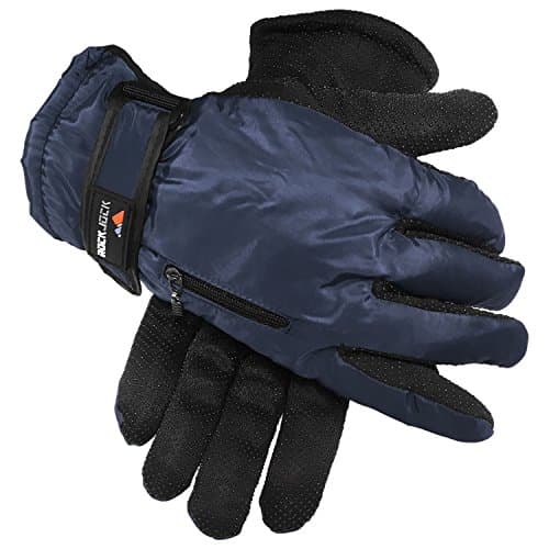 RockJock Ladies Womens Outdoor Windproof Winter Work Sports Action Snow Ski Gloves Navy