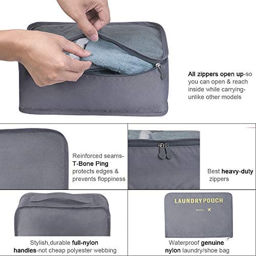 Vicloon Multifunction Packing Cubes - 8 PCS Organizer Packing Bags for Suitcase, Travel Essentials with Shoe Bag, Storage Accessories — view 2