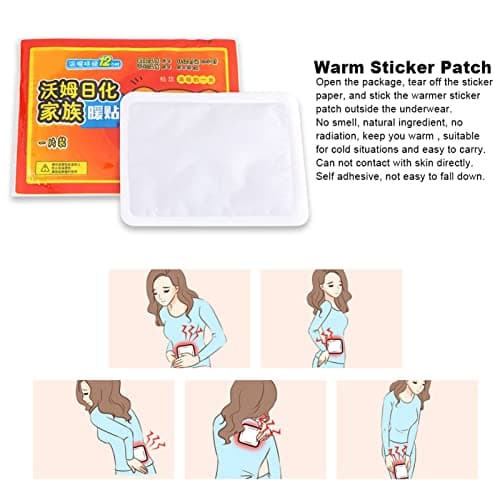 Body Warmer Stick, 10pcs Adhesive Warm Sticker Patch Foot Warmers Heating Pad Self-Adhesive Winter Warm Paste for Hand Warmers Pad, for Travel, Home and Office — view 2