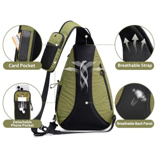 FENRUIEN Large Sling Crossbody Bag for Men With 13.3Inch Laptop Compartment — view 3
