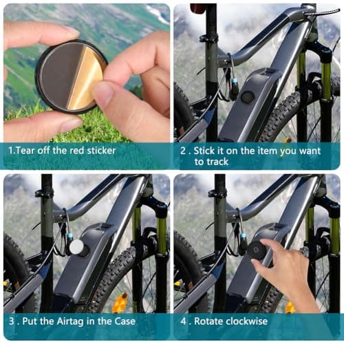AXFEE 2PCS Waterproof Magnetic Airtag Holder, AirTag Protective Case(Black) — view 5