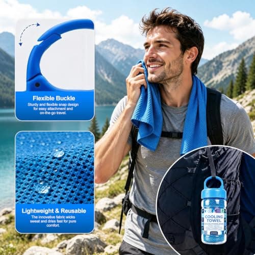 Coomoors Cooling Towel, Cold Gym Towel for Neck & Face in Hot Weather — view 5