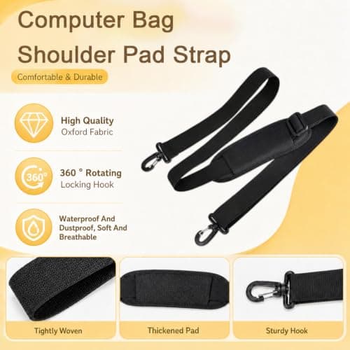 Adjustable Shoulder Strap Replacement Bag Belt with POM Hooks — view 3