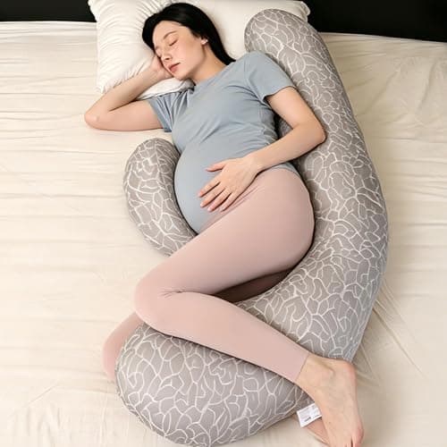 Chilling Home Pregnancy Pillow, F-Shaped Combo Maternity Pillow for Belly