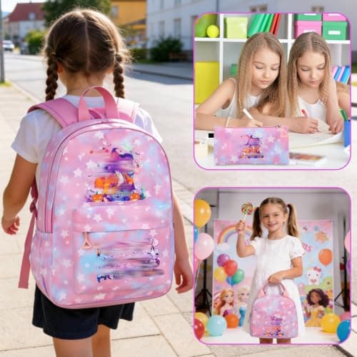 K Pop School Backpack, 3 Piece Set with School Bag Lunch Bag Pencil Case — view 5