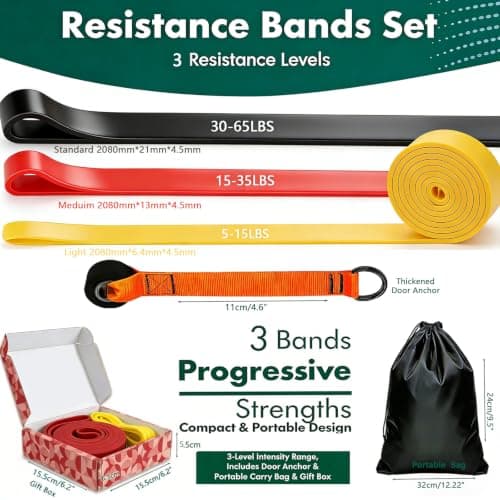 Resistance Bands Set with Handle or Door Anchor,TPE Pull-Up Exercise Band — view 2