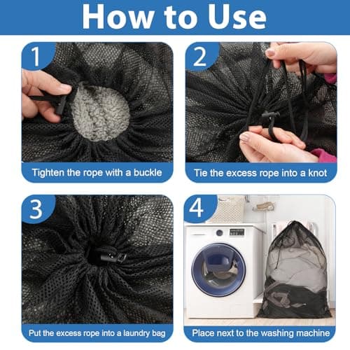 2 Pcs Mesh Laundry Bags, 70×90cm Large Net Laundry Bag for Washing Machine — view 5