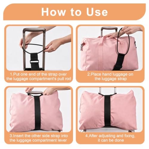 4PCS Adjustable Silicone Elastic Luggage Connector Strap for Carry On Cases — view 4