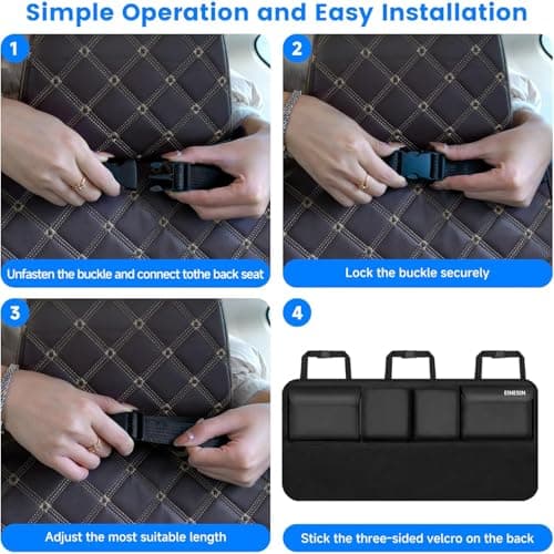 Einesin Car Trunk Organizer, Car Boot Organiser with 7 Pockets (90X48cm) — view 5