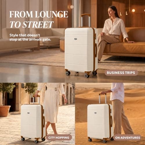 LUGG - Jetset 32 Inch Large Suitcase – Lightweight Hard Shell Luggage with TSA Lock – Water-Resistant ABS Spinner Suitcase – 4 Wheels – 86x58x31cm Travel Bag — view 4