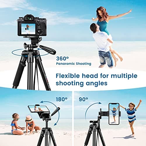 JOILCAN Phone Tripod with Remote, 54" Extendable Selfie Stick Tripod Stand — view 4