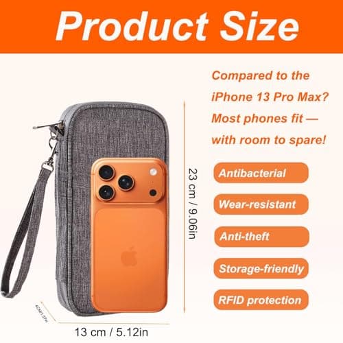 DREONVU Family Passport Holder RFID Blocking Travel Wallet Document Organiser for Tickets, Cards, Cash, Pen, Key Holiday Essentials & Waterproof Cover for Man & Woman, Grey — view 4