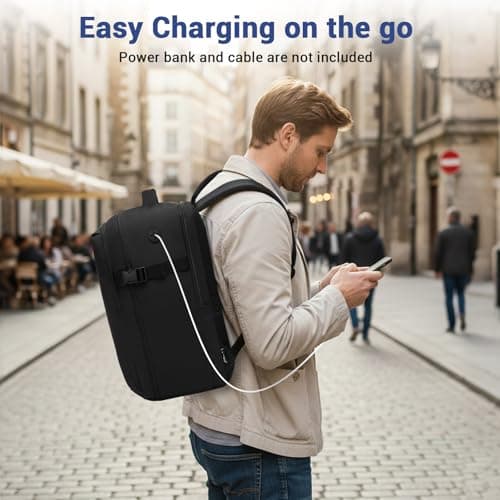 Kono for Ryanair Cabin Bags 40x30x20 40x20x25 Underseat Travel Backpack Carry on Hand Luggage Bag for Travelling Cabin Size Airplane Flight 15.6 Inch Laptop Rucksack for Men Women — view 6