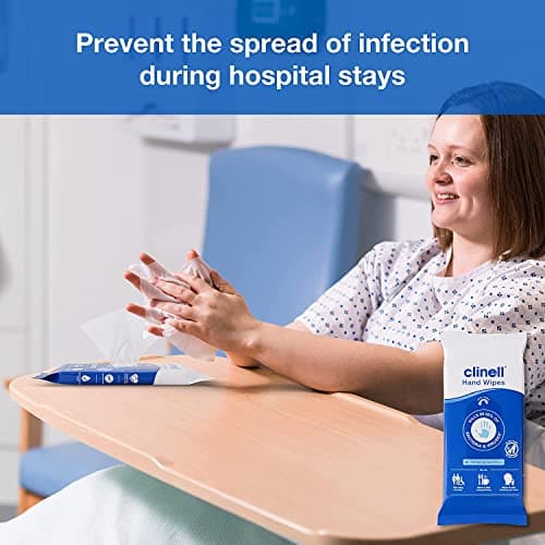 Clinell Antimicrobial Hand Wipes - Sanitising for Cleaning & Disinfecting, Travel-Friendly - Dermatologically Tested, Kills 99.99% of Bacteria & Viruses - Pack of 30, Blue — view 6