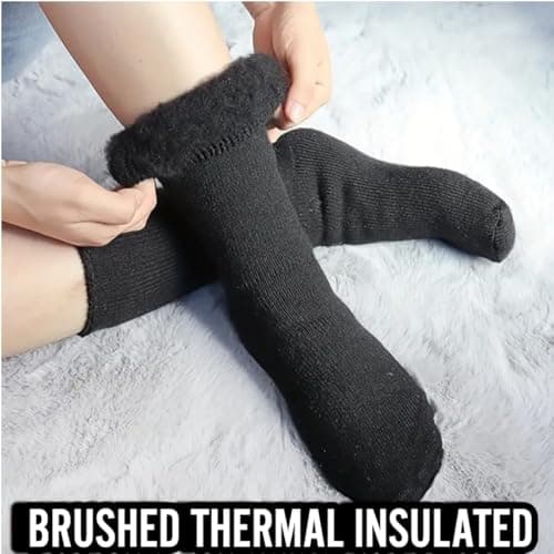 ASD Accessories Men's Long Thermal Socks High 2.4 Extra Warmth Insulated Winter Socks Comfort In Size 6-11 UK (Pack of 1, Black) — view 2