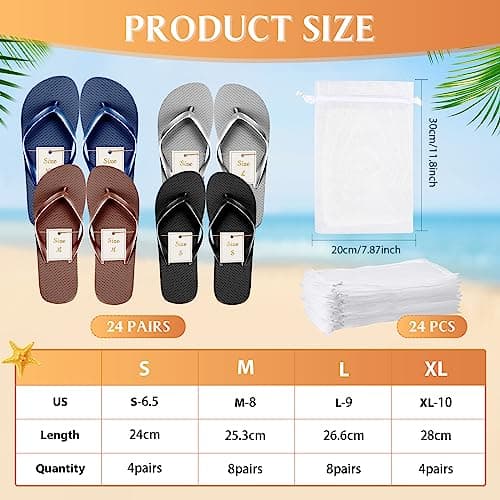 Unittype 24/48 Pairs Flip Flops Bulk — view 4