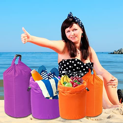 Desoto 2 Pcs Dry Bags Waterproof Dry Sack Boat Dry Bag Set (20L Purple) — view 4