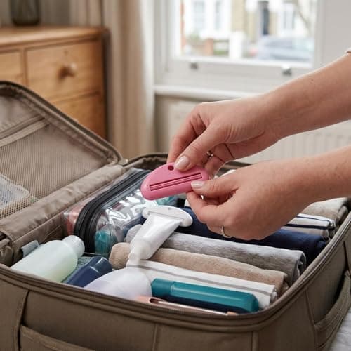 ZZHLYQ 4 PCS Toothpaste Squeezer, Travel Toothpaste Refill Adapter, Refillable Toothpaste Tube, Toothpaste Refill Adapter, Set of Four Manual Press Devices in Blue, White, Red, Pink — view 5