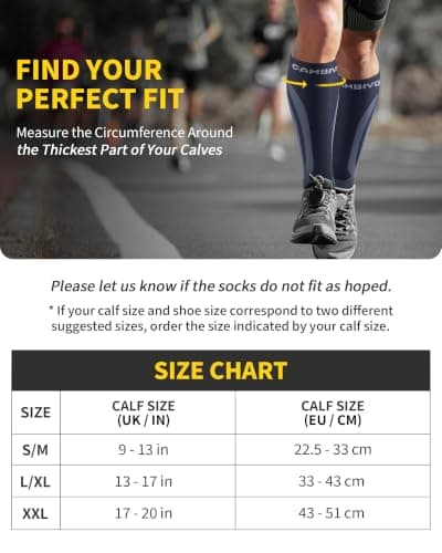 CAMBIVO Calf Compression Sleeves for Men & Women, 2 Pairs — view 2